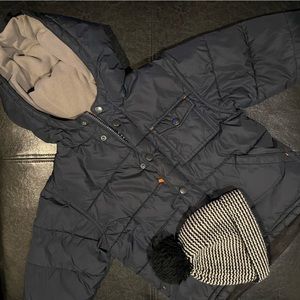 Navy Toddler Coat + Hat